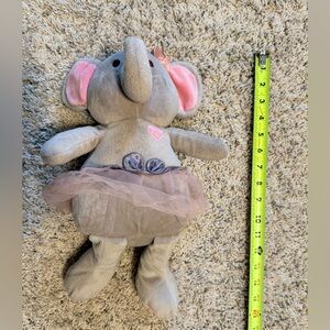 Gray Elephant Plush Toy with Pink ballerina tutu
